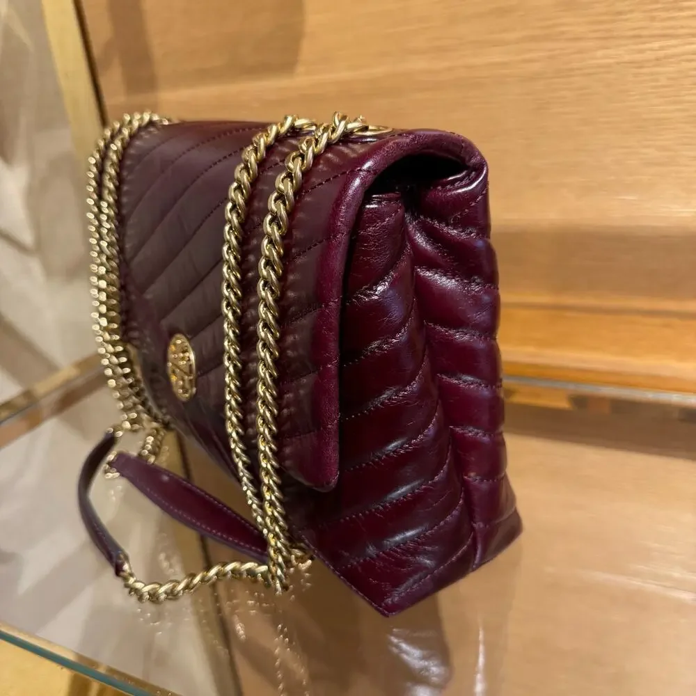 NEW‼️Tory Burch Willa Chevron Glazed Large Shoulder Bag 188185 $675